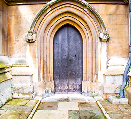 Image showing weinstmister  abbey in london old church door and marble antique