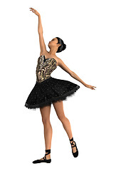 Image showing Asian Ballerina on White