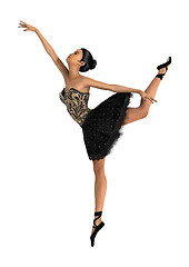 Image showing Asian Ballerina on White