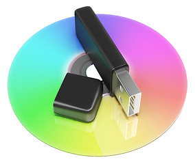 Image showing Usb And Dvd Storage Shows Portable Memory