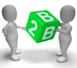 Image showing B2b Dice As A Sign Of Business