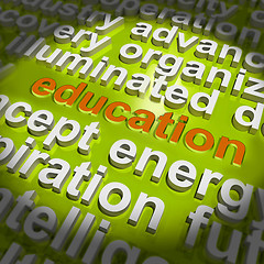 Image showing Education Word Cloud Means Teaching Schooling Or Training