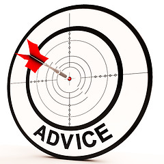 Image showing Advice Target Shows Support Help And Information