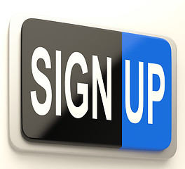 Image showing Sign Up Button Showing Website Registration