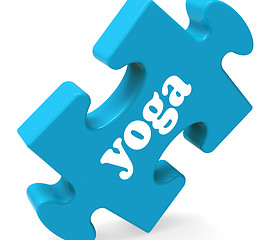 Image showing Yoga Puzzle Shows Meditate Meditation And Relaxation