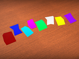 Image showing Eight Blank Paper Slips Show Copyspace For 8 Letter Word