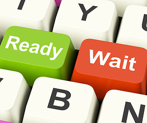 Image showing Ready Wait Keys Mean All Set And Be Patient