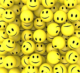 Image showing Smileys Show Happy Cheerful Faces