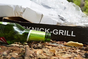 Image showing Picknick litter lying on ground