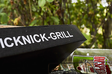 Image showing Picknick litter lying on ground