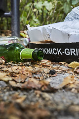 Image showing Picknick litter lying on ground