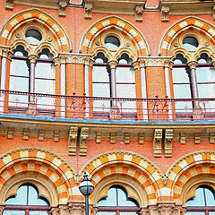 Image showing old wall architecture in london england windows and brick exteri