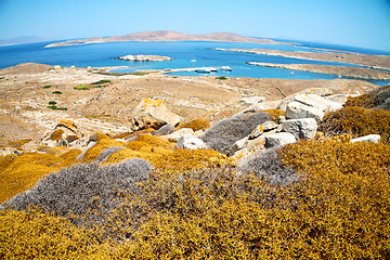 Image showing temple  in delos greece the historycal acropolis and old ruin si