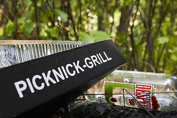 Image showing Picknick litter lying on ground