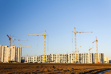 Image showing building construction .  city