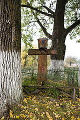 Image showing wooden crosses . Christianity