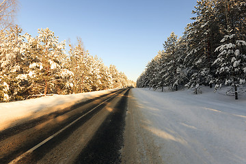 Image showing Snow covered road 