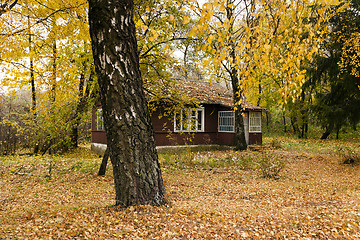 Image showing wooden house  . autumn  