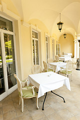 Image showing chairs in a cafe  