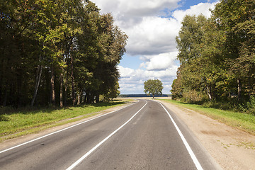 Image showing asphalt road . spring