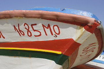 Image showing Fishingboat in the harbour of Monastir