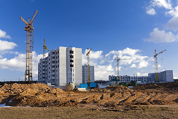 Image showing construction of residential buildings  