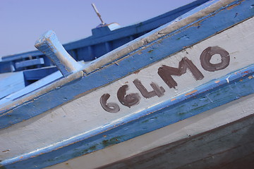 Image showing Fishingboat in the harbour of Monastir