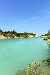 Image showing artificial lake . Belarus