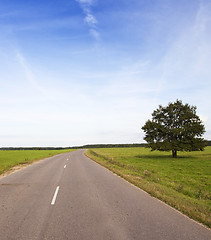 Image showing  road  in the spring  