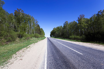 Image showing asphalt road. spring