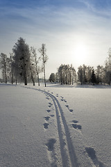 Image showing Snow covered road 