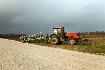 Image showing plowed agricultural field 