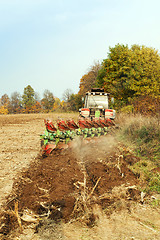 Image showing plowed  agricultural field 