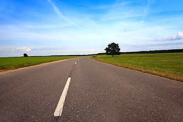 Image showing   road  through the field