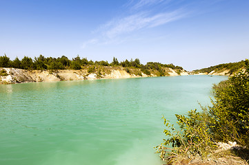 Image showing artificial lake . Belarus