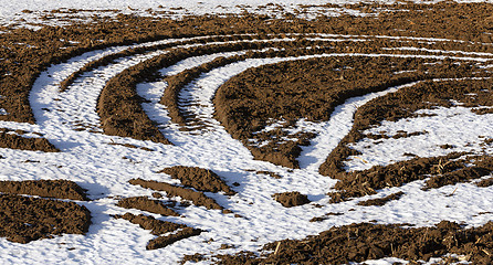 Image showing winter road   track.