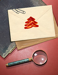 Image showing Christmas message with red wax seal