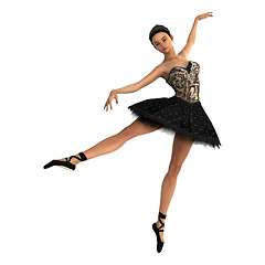 Image showing Asian Ballerina on White