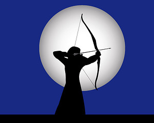 Image showing female archer
