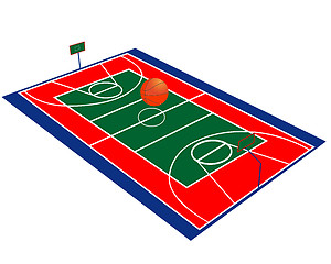 Image showing basketball field