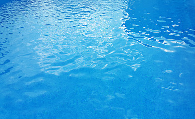 Image showing Blue ripped water in swimming pool