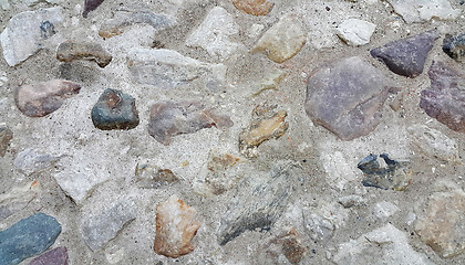 Image showing Road surface paved with rough stones