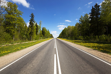 Image showing asphalt road . spring