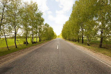 Image showing Spring road . countryside 