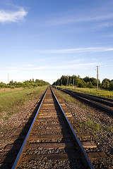 Image showing  laying   small railway