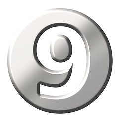 Image showing 3D Steel Number 9