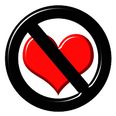 Image showing 3d anti love sign