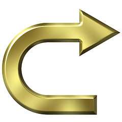 Image showing 3D Golden Arrow