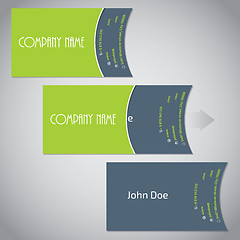 Image showing Simplistic two piece business card