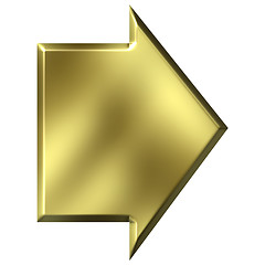 Image showing 3D Golden Arrow